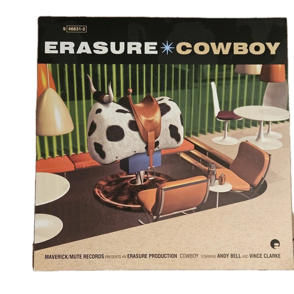 Erasure‎ 1997 Cowboy Promo poster Flat 12X12 DOUBLE SIDED 1997 Maverick Records